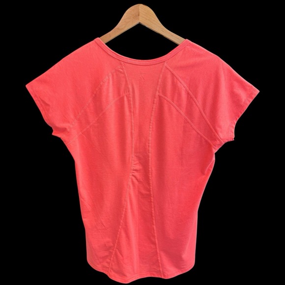 Z By Zella Women Orange‎ Short Sleeve Activewear Workout Pullover Top Sz XL #070 - Picture 2 of 6